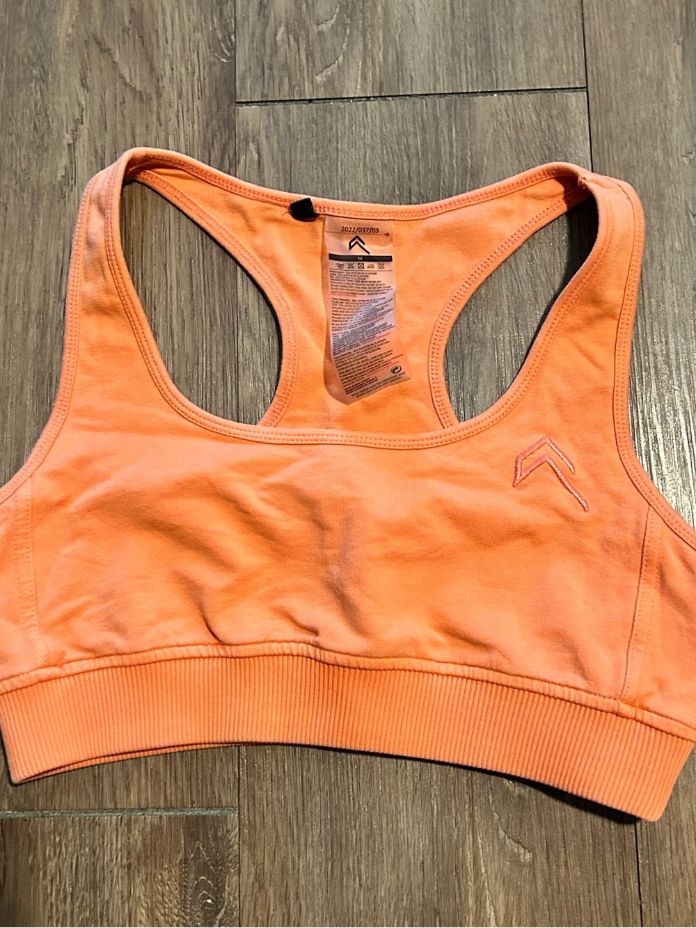 Oner Active Athleisure Sporty Racerback Sports Bra Womens Medium Orange Gym